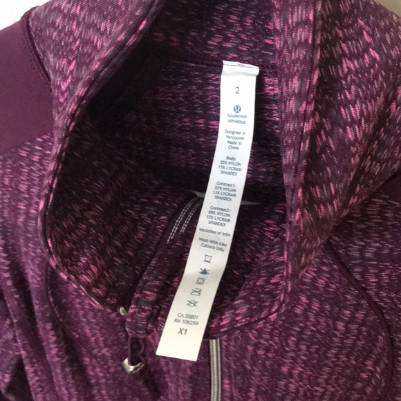 Lululemon size 2 zipup jacket (worn once) - Picture 2 of 3